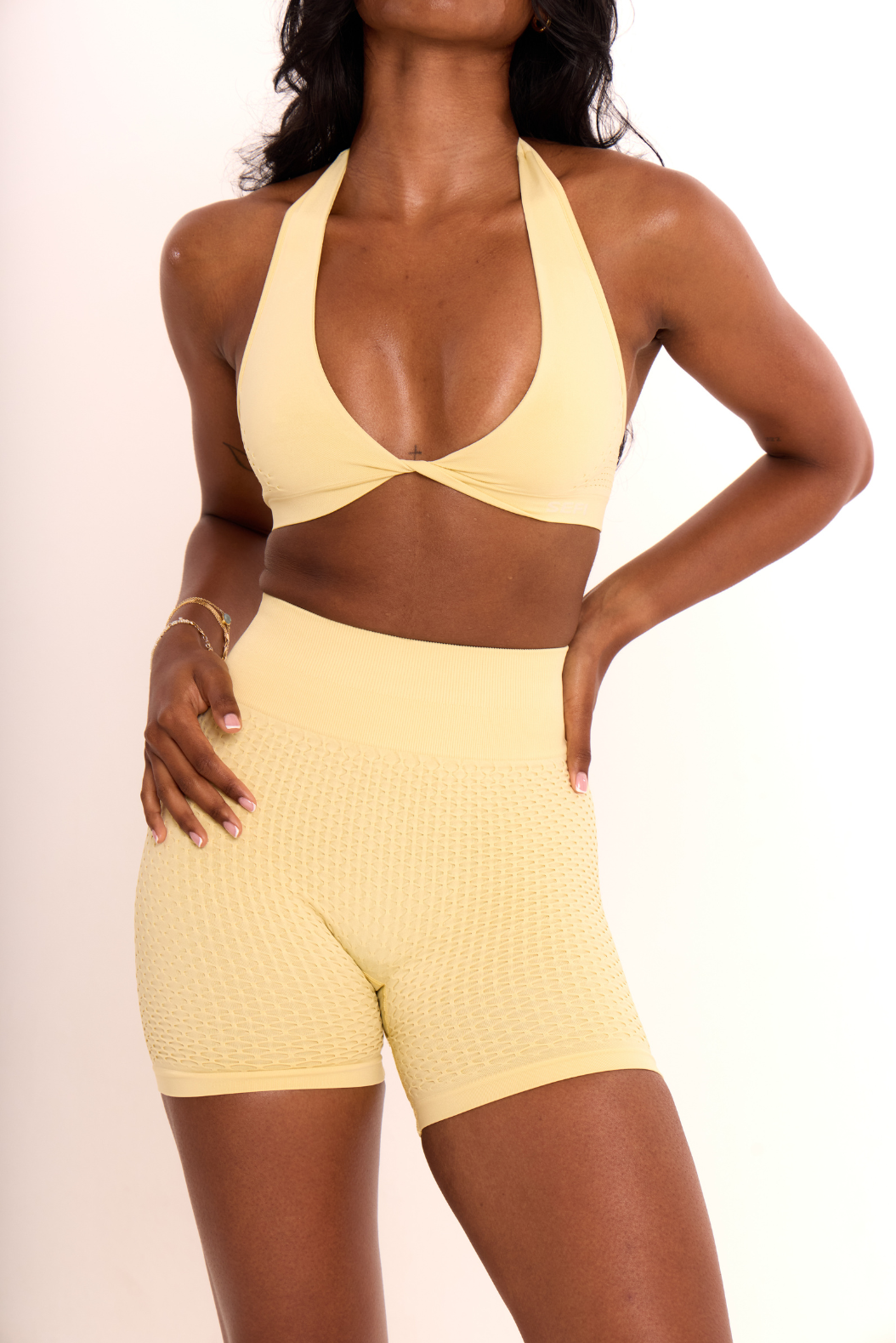 Waffle 5 Inch Shorts - Lemon Drizzle