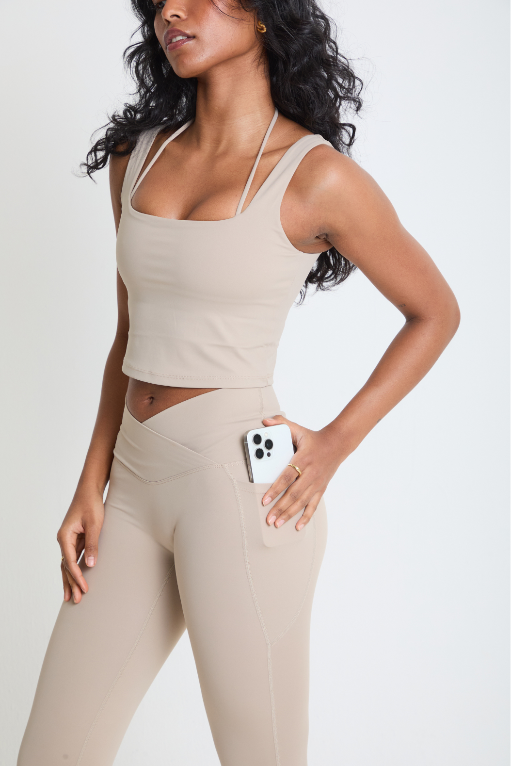 Active Box Neck Halter Tank - Sand Dune – SEFI