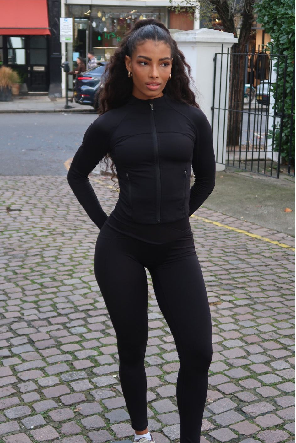 Active V Waist Leggings Full Length - Black Onyx – SEFI