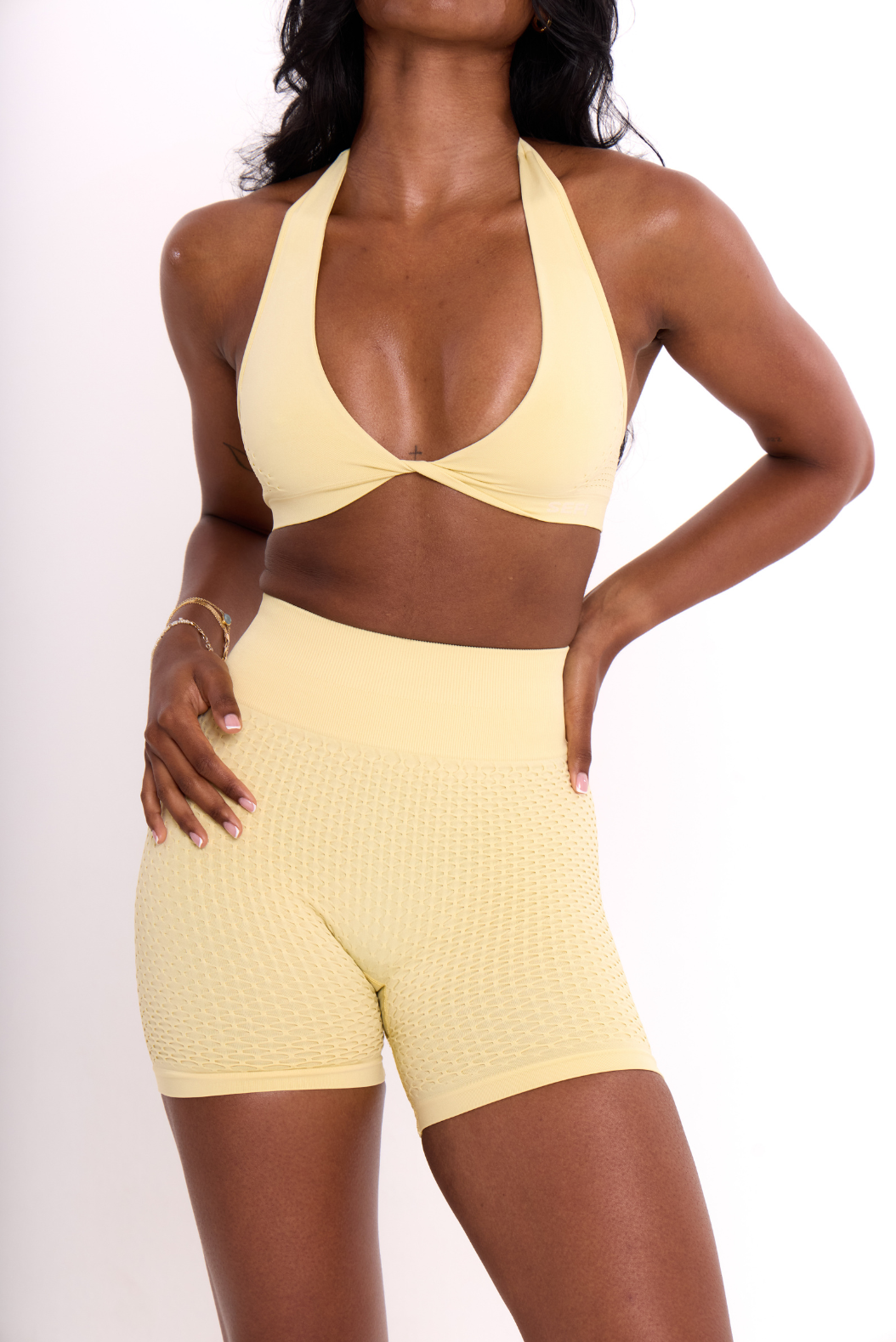 Waffle 5 Inch Shorts - Lemon Drizzle
