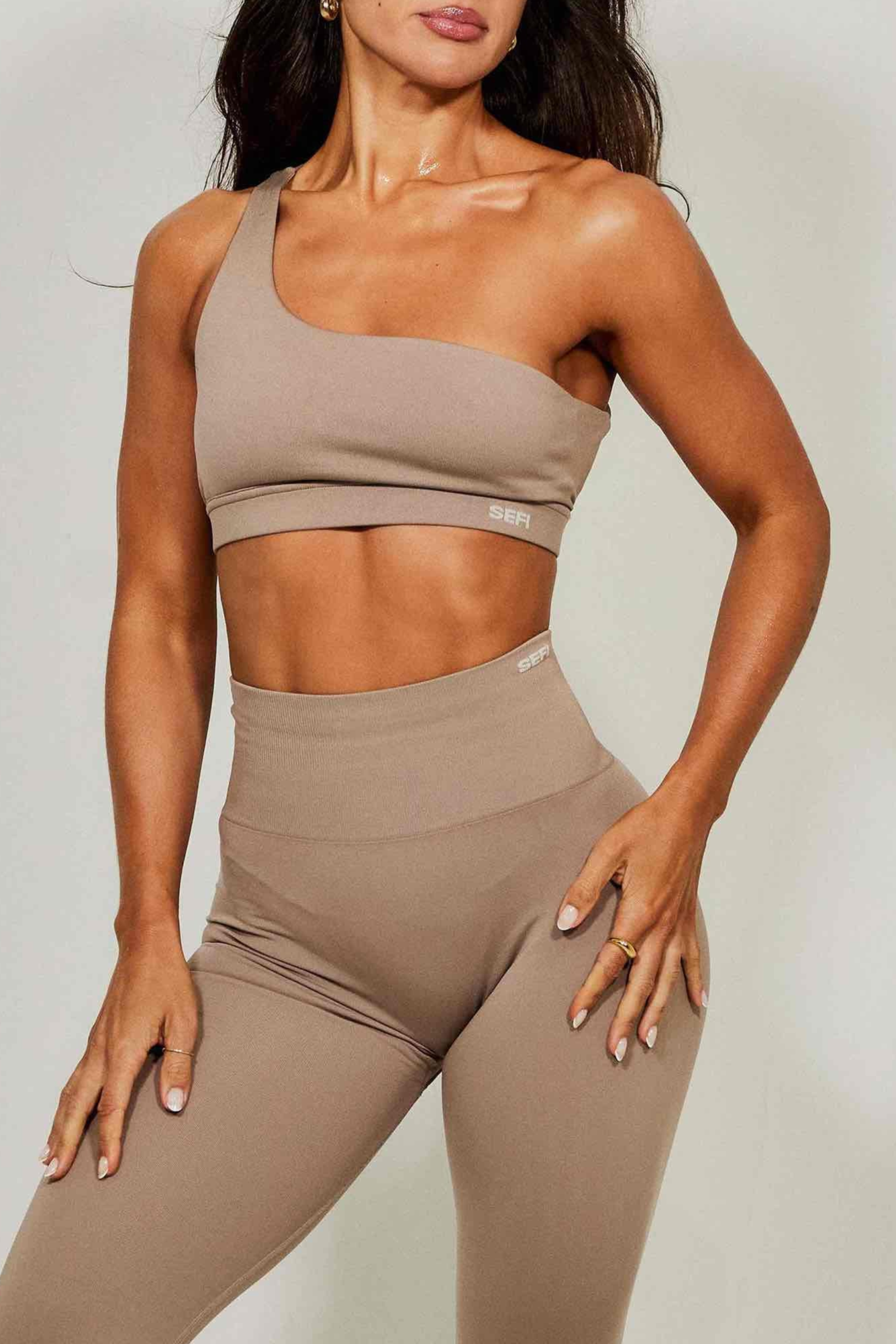 Timeless Asymmetric Bra -  Taupe Gray