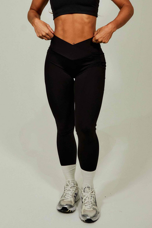 Active V Waist 7/8 Leggings - Black Onyx