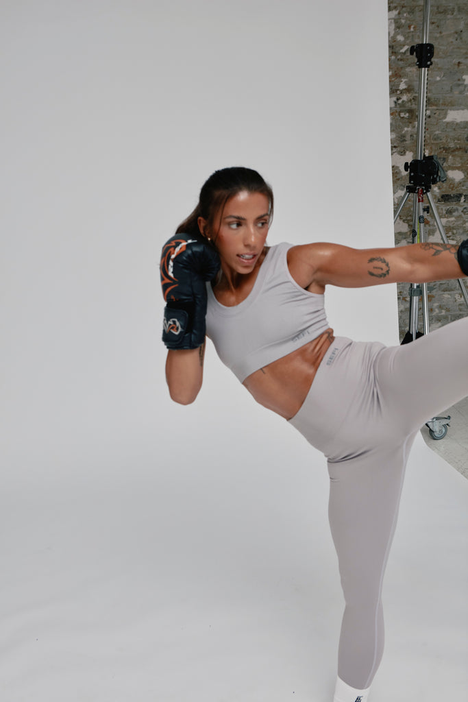 Move With Me Ribbed Bra - Grey Quartz - SEFI